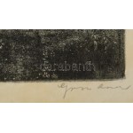 Gross Arnold (1929-): Nyár. Rézkarc, papír, jelzett, kartonra kasírozva, kissé foltos...