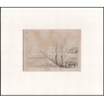 Edvard Munch (1863-1944): Tájkép (Landschaft). Rézkarc, papír, jelzés nélkül. Megjelent: Hermann Struck...