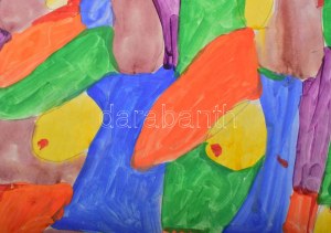 Csepeli Németh Miklós (1934-2012): Társaság, 1999. Akvarell, papír, jelezve jobbra lent. 41x59 cm...