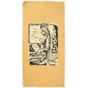 Csepeli Németh Miklós (1934-2012): Utazás, 1977. Tus, papír, jelzett. Papírra kasírozva...