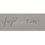 Fajó János (1937-2018): Ellipszis neon-narancs, 2005. Szitanyomat, papír, jelzett, művészpéldány A/E. jelzéssel...