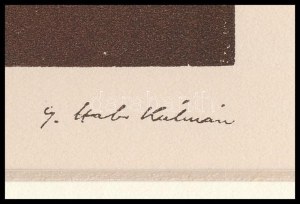 Gáborjáni Szabó Kálmán (1897-1955): Budapesti panoráma. Fametszet, papír, jelzett a fametszeten. Az 1935...