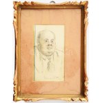 Herman Lipót (1884-1972): Portré. Ceruza, papír, jelezve jobbra lent, üvegezett fakeretben...