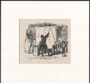 Max Slevogt (1868-1932): Der Bildermann, litográfia, papír, paszpartuban, jelzés nélkül...
