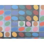 Vasarely Victor (1908-1997): P 1190 HANDYA (Op-art kompozíció). Ofszet, papír, jelzett a nyomaton...