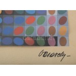 Vasarely Victor (1908-1997): P 1190 HANDYA (Op-art kompozíció). Ofszet, papír, jelzett a nyomaton...