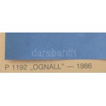 Vasarely Victor (1908-1997): P 1192 OGNALL (Op-art kompozíció). Ofszet, papír, jelzett a nyomaton...