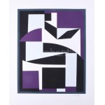 Victor Vasarely (1908-1997): Geometrikus kompozíció (cím nélkül). Szitanyomat, papír, jelzett, számozott (117/130). 55...