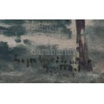 Olvashatatlan jelzéssel: Színes kert. Olaj, vászon. 60x70 cm