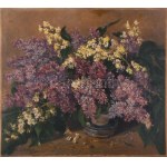 Wickenburg jelzéssel: Virágok, 1900. Olaj, vászon. Restaurált, dublírozott. 45×51,5 cm