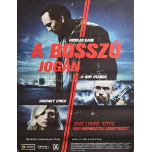 2012 A bosszú jogán (Nicolas Cage), filmplakát, papír, feltekerve, gyűrött, 98x68 cm