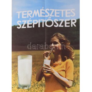 cca 1977 Természetes szépítőszer. Kereskedelmi plakát, ofszet, papír, jelzés nélkül, Offset és J. Nyomda...