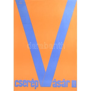 1978 Cserépvásár, Pécs, Sétatér, plakát, papír, egészen apró lapszéli szakadással, 70×50 cm...