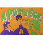 Darvas Árpád (1927-2015): ,,A pap vége, 1969. Filmplakát, papír, jelzett a plakáton, Offset-Nyomda, 58x40 cm...
