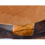 Bozner Engle Thun zeneszerkezetes kerámia angyal, működik, m: 14,5 cm