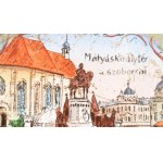 cca 1900 Üdvözlet Kolozsvárról levélnehezék, 7,5x5,5 cm