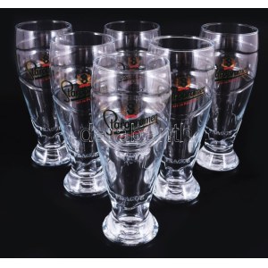 'Staropramen' üveg söröspohár készlet, eredeti dobozában, 6 db, 0,5 l, m: 21 cm