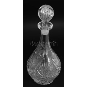 Ólomkristály italos üveg, hibátlan, m: 32,5 cm