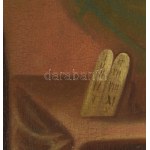 Ikon - Jézus bemutatása a templomban. 19. század, orosz ikonfestő, sérüléssel, aranyozott blondel keretben, 36x29 cm...