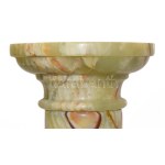 Dekoratív, magas minőségű ónix posztamens, jó állapotban, tartófelület d:22 cm, m:100 cm //...