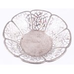 WMF áttört mintás gyümölcskínáló tál, jelzett, d: 21 cm, m: 5 cm