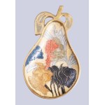 2 db zománcozott réz dísztárgy. 13 cm, 18 cm