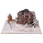 Lerombolt havas ház - egyedileg készült makett, 40x26 cm
