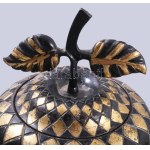 Bonbonniere, kockamintás, réz d: 14 cm