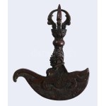 Buddhista gri-gug, hibátlan, h: 12,5 cm