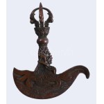 Buddhista gri-gug, hibátlan, h: 12,5 cm