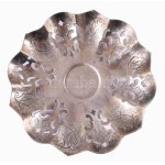 5 db klf ezüstözött tálka, áttört, régi darabokkal 12-32 cm ig