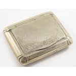 Ezüstözött alpakka szelence. 10x8 cm