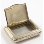 Ezüstözött alpakka szelence. 10x8 cm