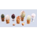 9 darab ásvány asztaldísz, zömmel tojások, m: 10 cm alatt, jó darabokkal.