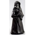 Obszidián gótikus stílusú szobor, m: 10 cm