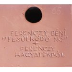 Ferenczy Béni (1890 - 1967): Fésülködő nő. Ferenczy hagyatékból. Részben mázas kerámia, jelzett, m: 36...