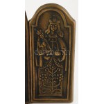 Szabolcs Péter (1942-): Erdély dicsősége. Három táblás bronz plasztika, Jelzett, zsűrizett, 23x29 cm //...
