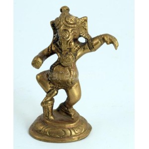 Táncoló Ganésa. Bronz, Kína, 20. sz. első fele, jelzés nélkül, hibátlan, m: 8,5 cm