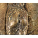 Olvashatatlan jelzéssel: Hátakt. Bronzírozott fém. jelzett d: 19 cm