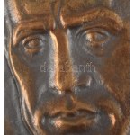Hunyadi László (1933): Tamási Áron. Bronz kisplasztika. Jelzett 26x20 cm