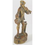 Hegedűs, bronz szobor, jelzés nélkül 22 cm