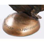 Győrfi Sándor (1951-): Civis Hotels Nívódíj. Bronz, 24x20 cm, jelzett.