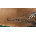 Győrfi Sándor (1951-): Civis Hotels Nívódíj. Bronz, 24x20 cm, jelzett.