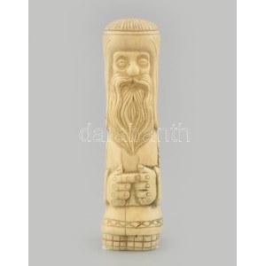 Jelzés nélkül: Bálvány szobor. Faragott csont. m: 12,5 cm