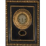 Keretóra XIX. sz. ingajáratos, negyedütős szerkezet, Működik, de mutatók hiányoznak, felzúzó kulccsal...