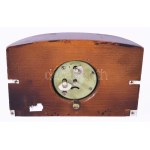 cca 1950 Mofém asztali óra, lekopott címkével, nem működik, 18x11 cm