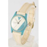 Glashütte modern számlapos női karóra, kvarc, szíjjal, d: 2 cm