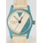 Glashütte modern számlapos női karóra, kvarc, szíjjal, d: 2 cm