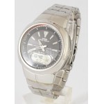 Casio wave ceptor kvarc karóra. elemmel, működik, fém szíjjal. d: 40 mm