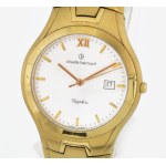 Claude Bernard Sapphire naptárkijelzős svájci férfi karóra, kvarc, fém szíjjal, szép állapotban...